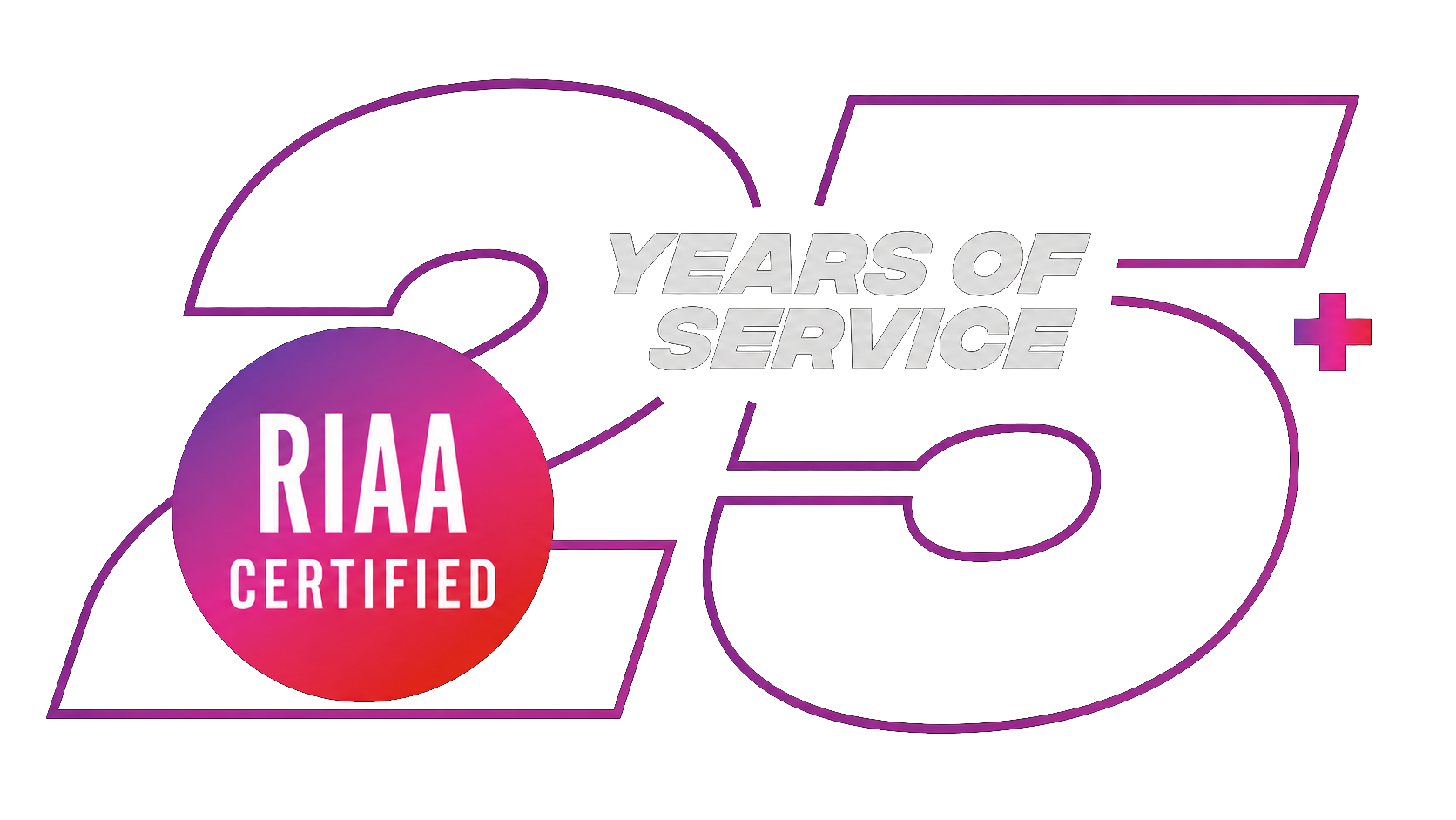 25 Years of Service — RIAA Certified